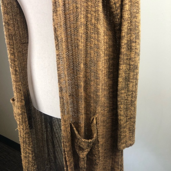 Lularoe Long Sleeve Duster Cardigan Brown M - Picture 6 of 9